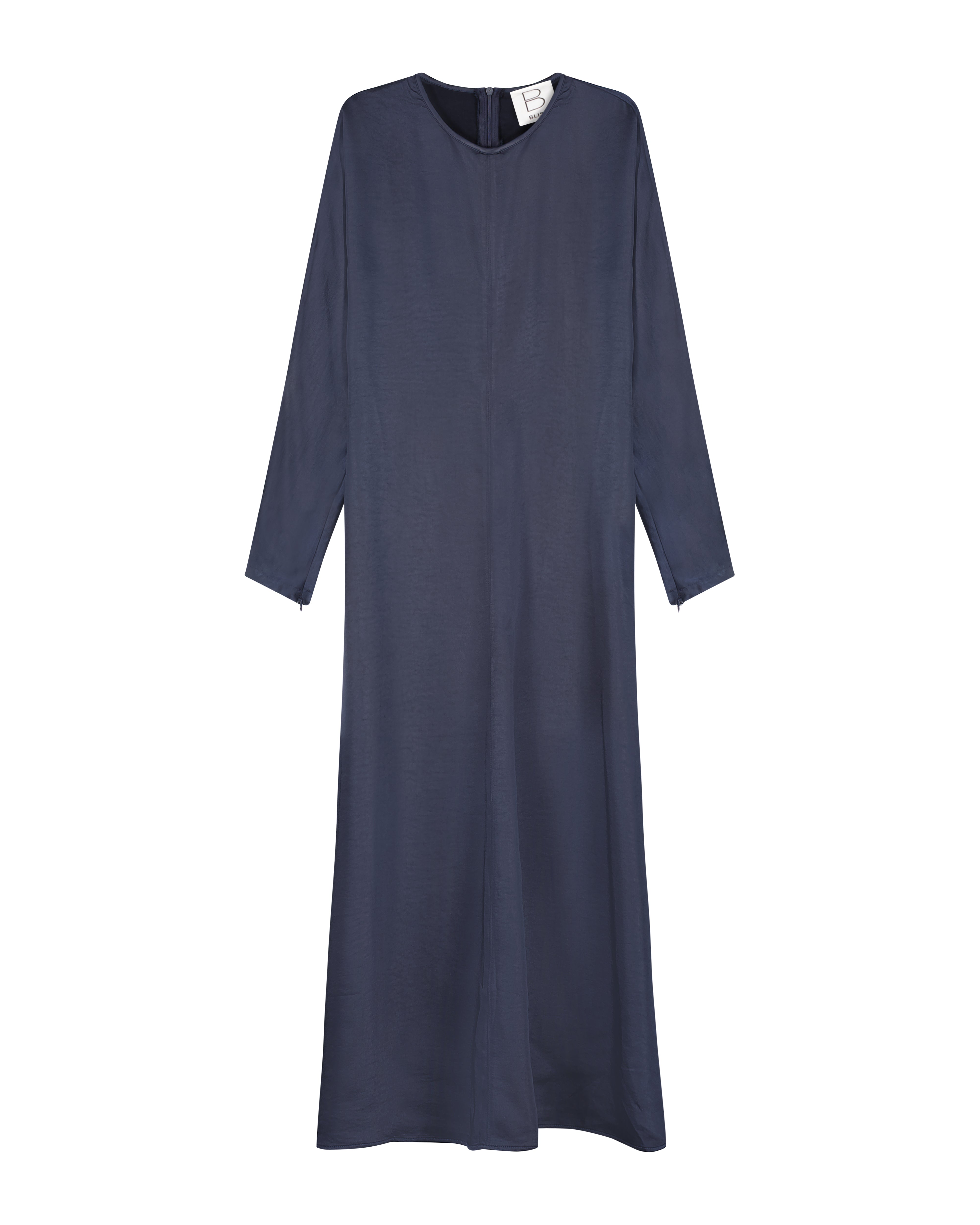 ボーダーズアットバルコニー COCOON DRESS NAVY　38 Bliss Solid Satin Cocoon Dress Navy – Sheek