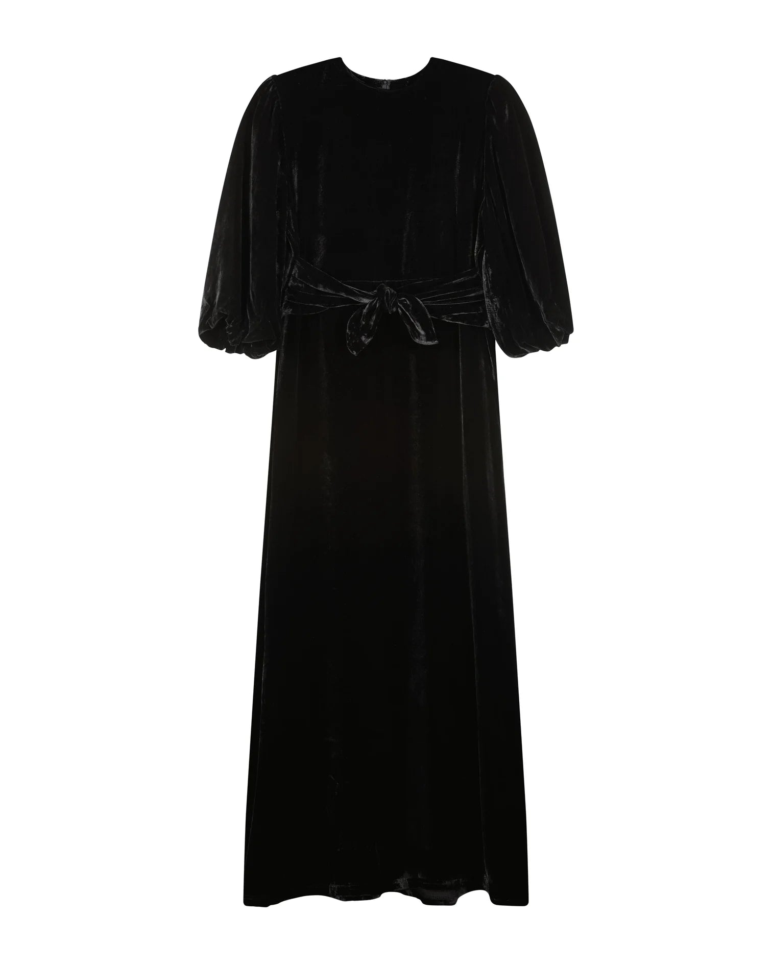 Bliss Velvet Tie Maxi Dress Black Sheek Bliss Velvet Tie Maxi Dress Black Sheek