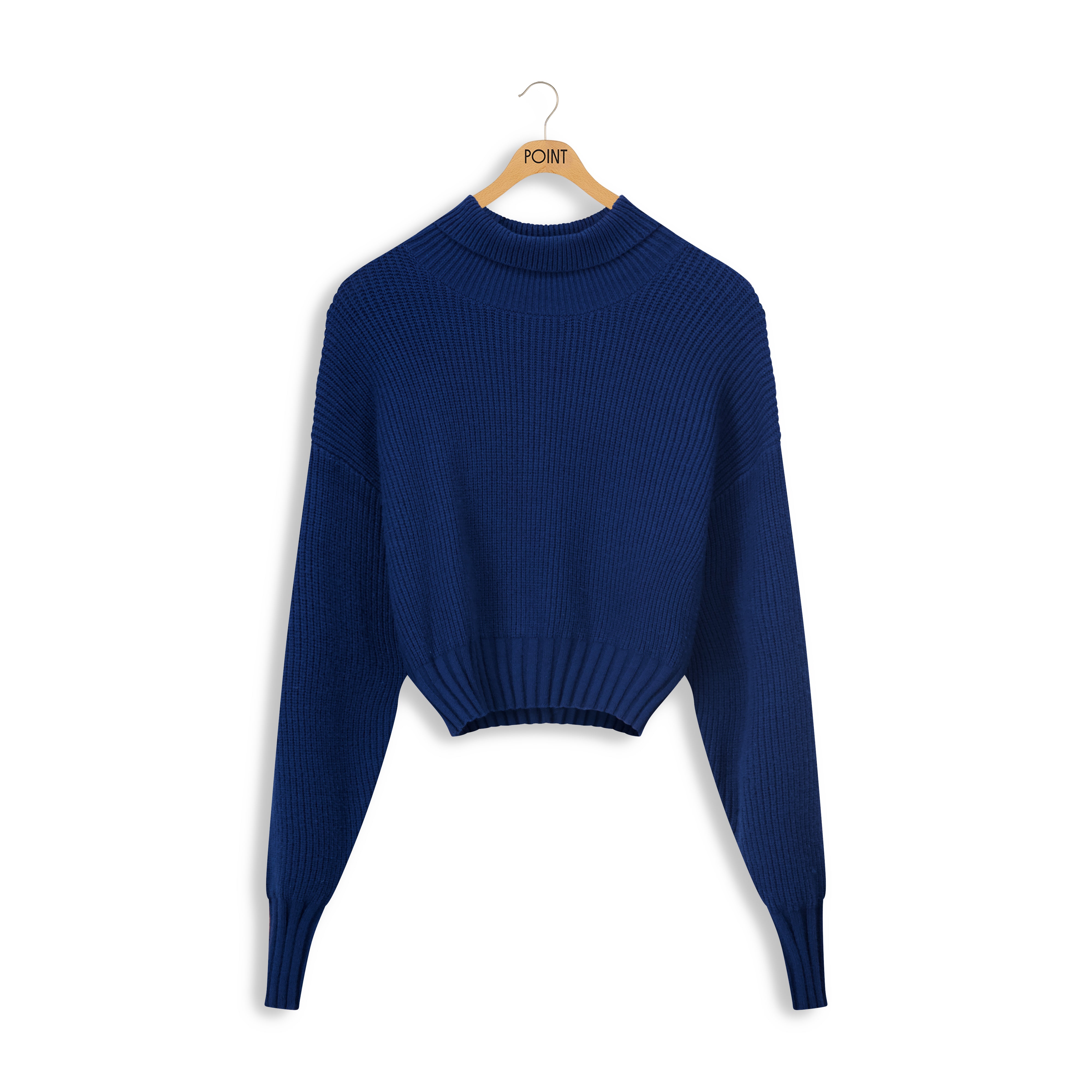 Point Crop Turtleneck Pullover