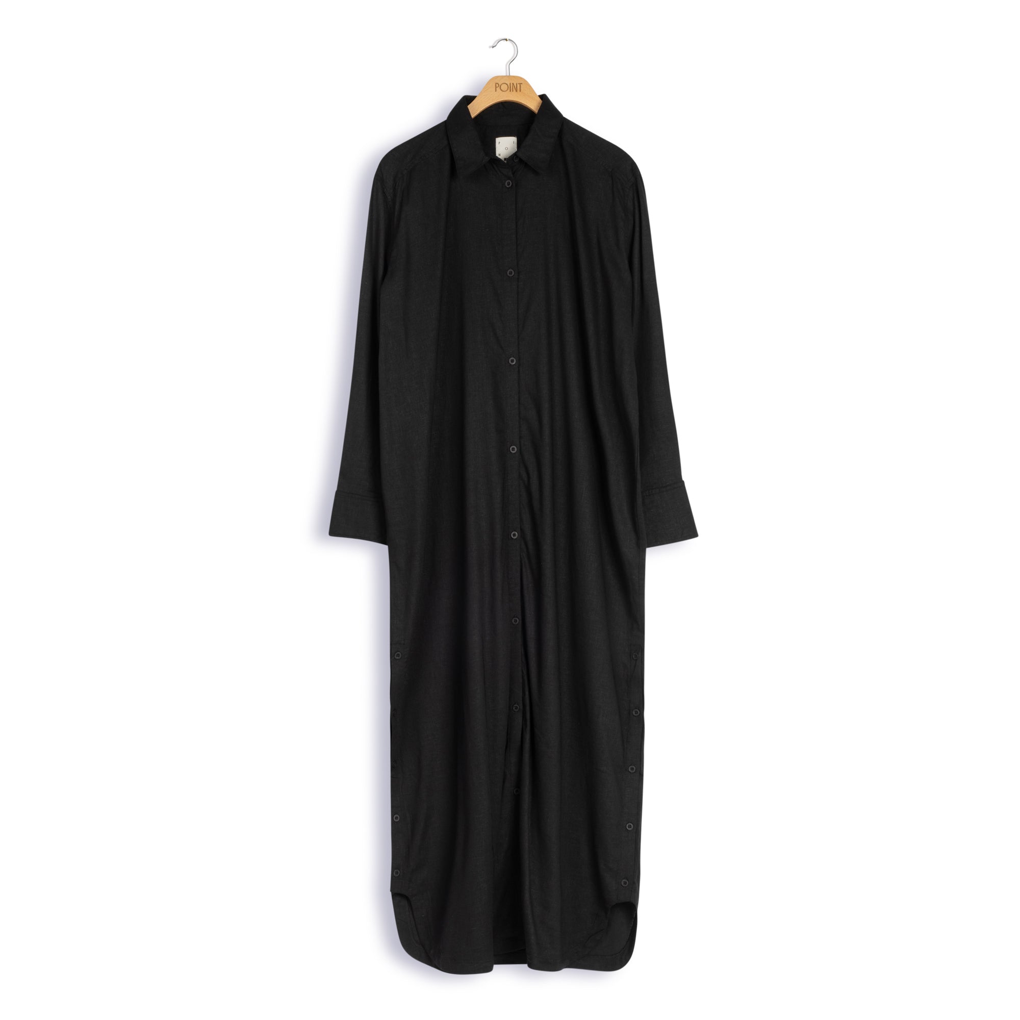 Point Linen Shirt Dress Sheek Point Linen Shirt Dress Sheek