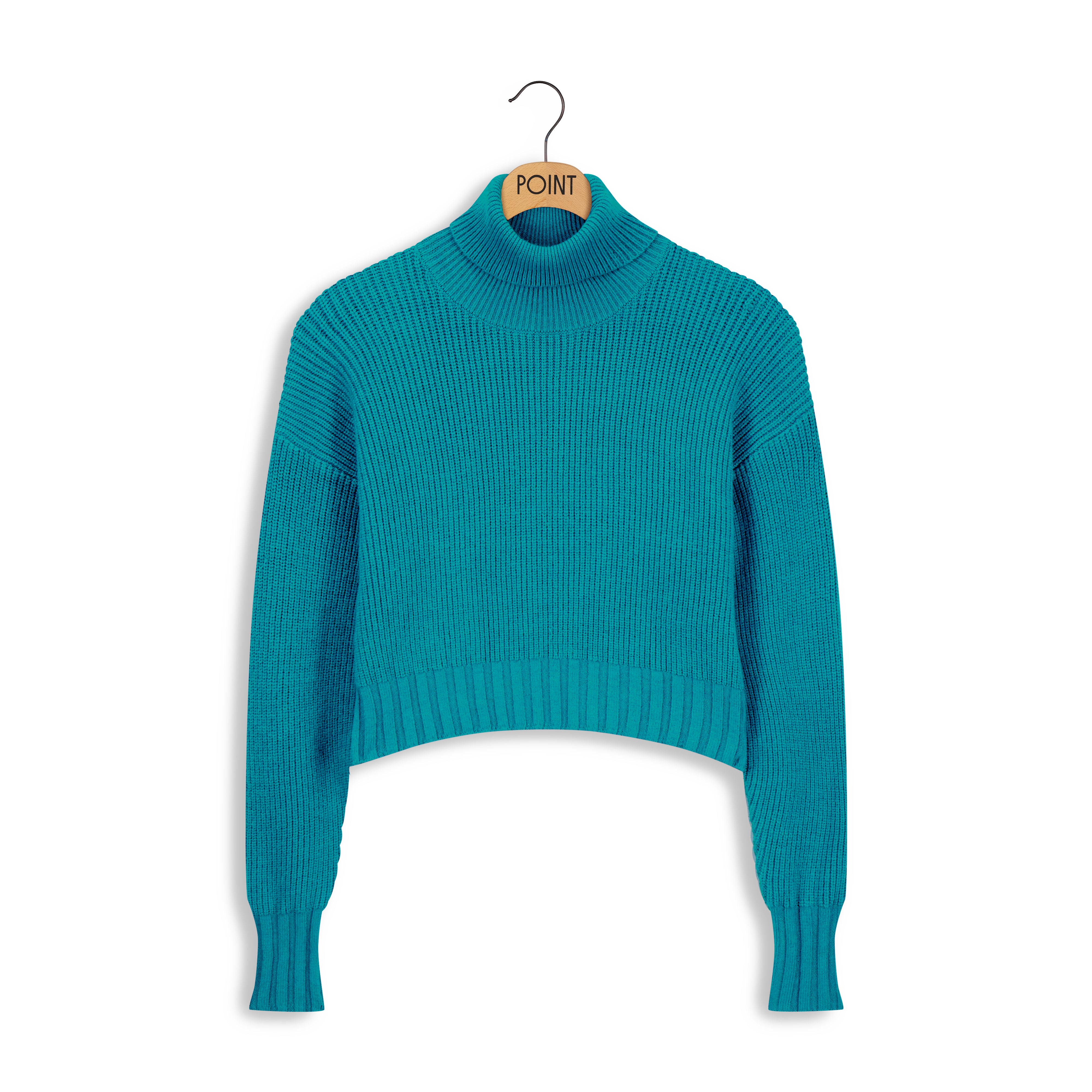 Point Crop Turtleneck Pullover