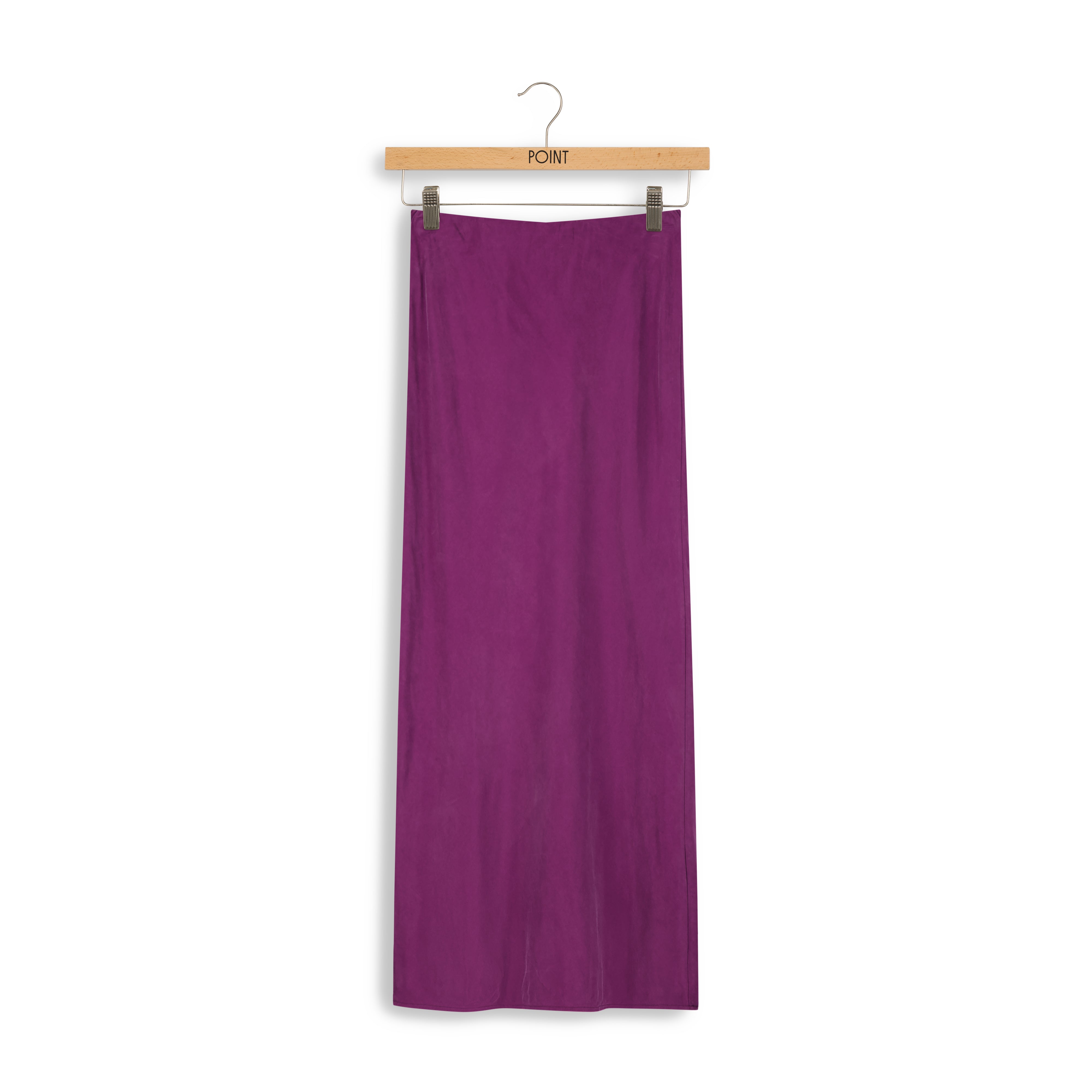 Point Sueded Straight Skirt