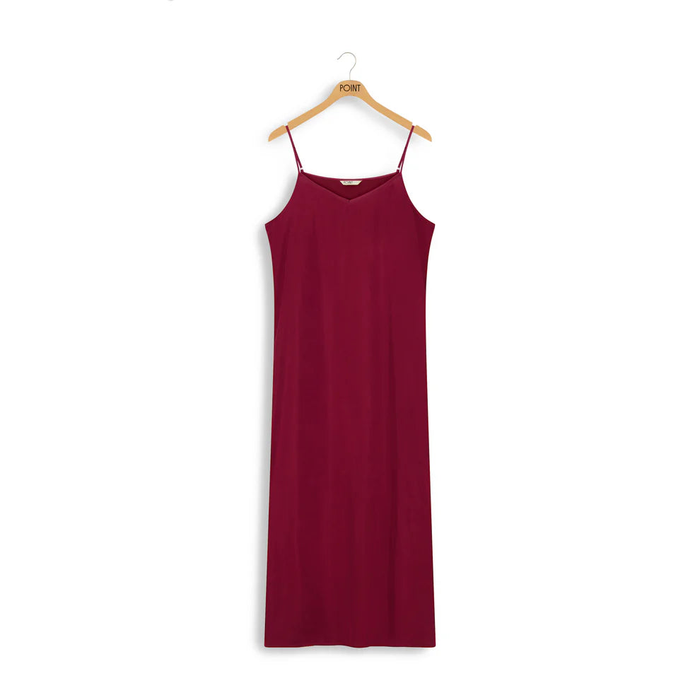 Point Sueded Aline Slip Dress