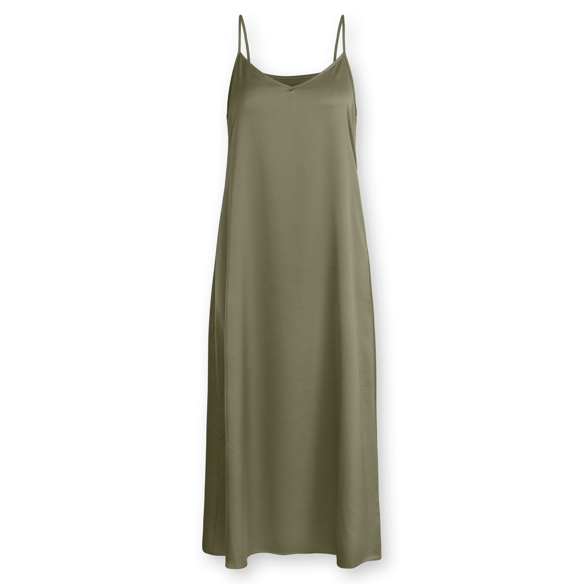 Point Solid Satin Aline Slip Dress – Sheek