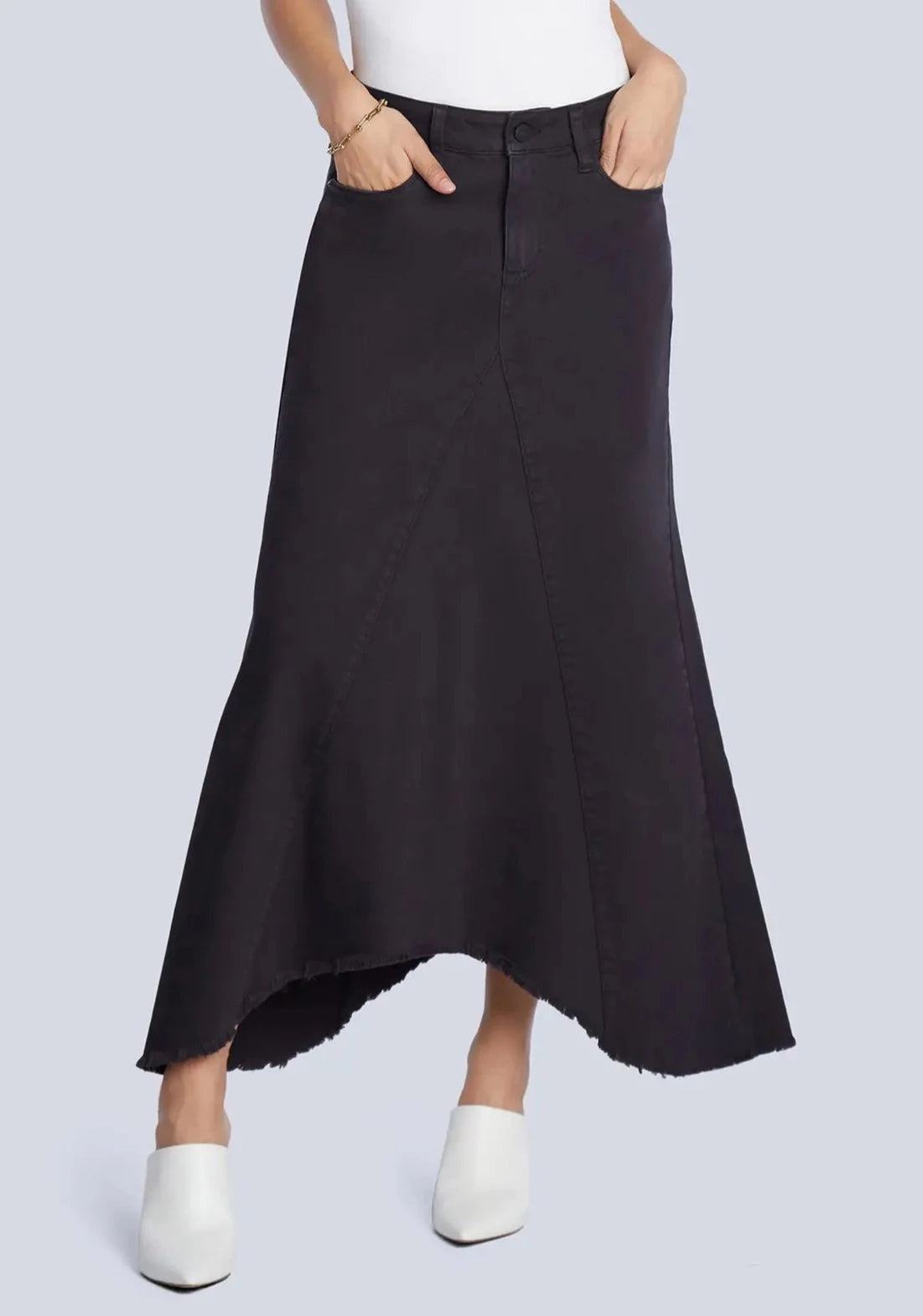PULL&BEAR LONG - Maxi skirt - black - Zalando.de