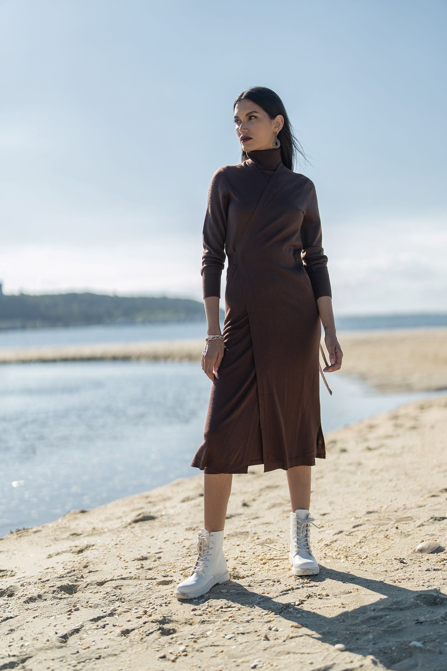 Draped Wool Dress