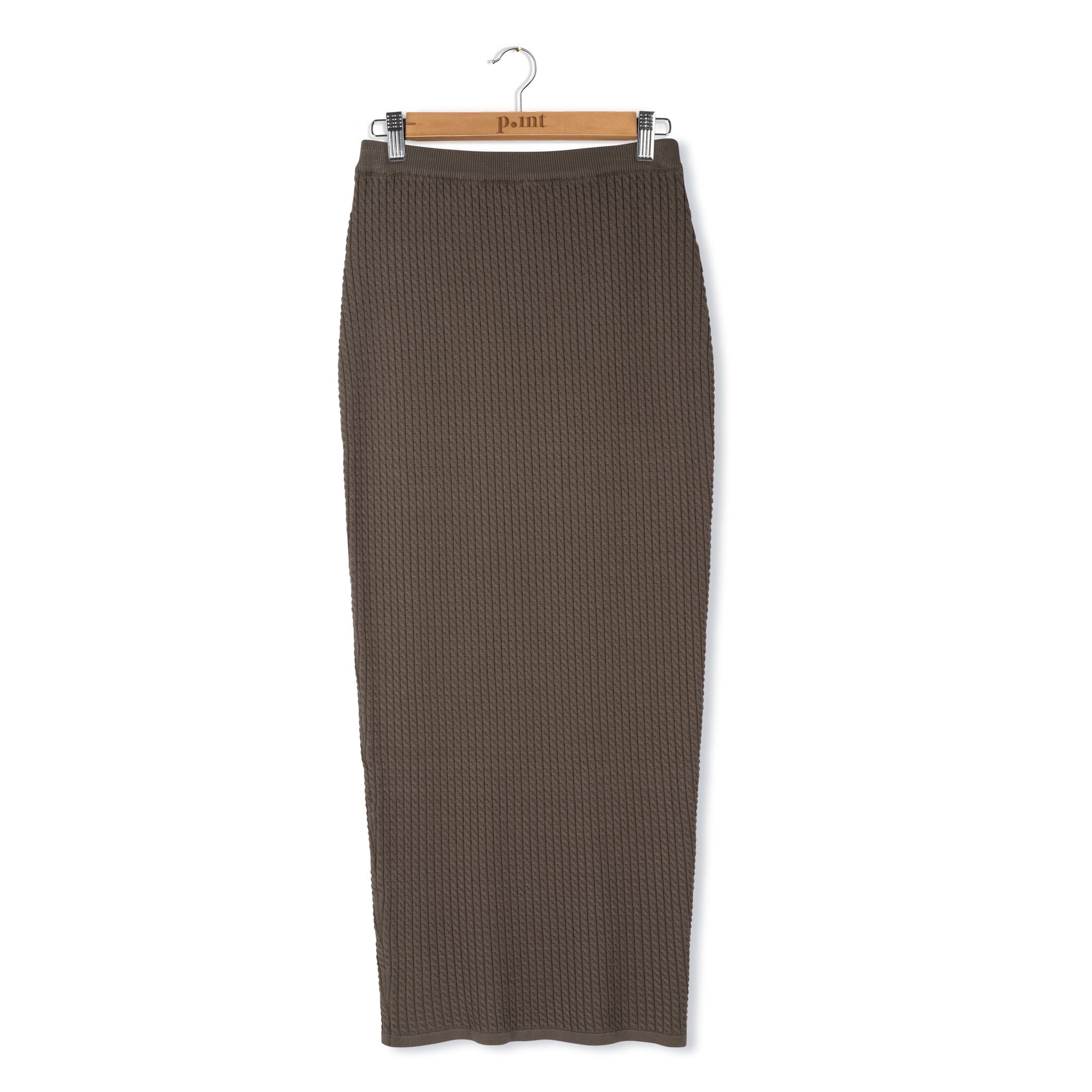 Point Cable Maxi Skirt